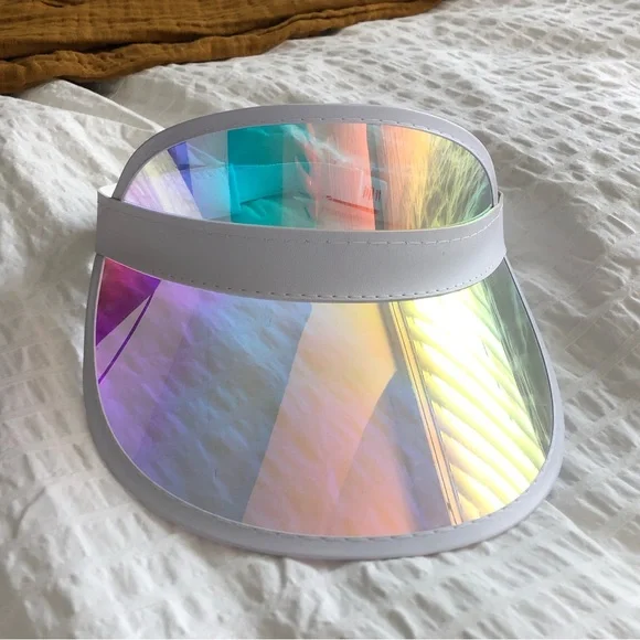 White Adjustable Band Visor - Picture 6 of 7